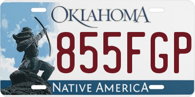 OK license plate 855FGP