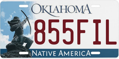 OK license plate 855FIL