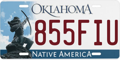 OK license plate 855FIU