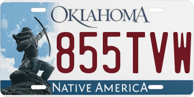 OK license plate 855TVW
