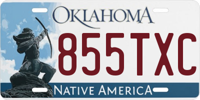 OK license plate 855TXC
