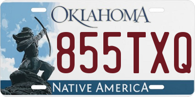 OK license plate 855TXQ