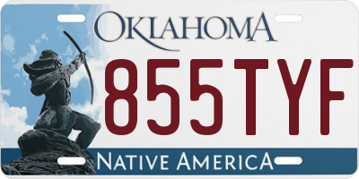OK license plate 855TYF