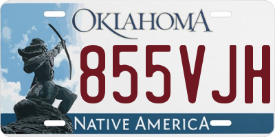 OK license plate 855VJH