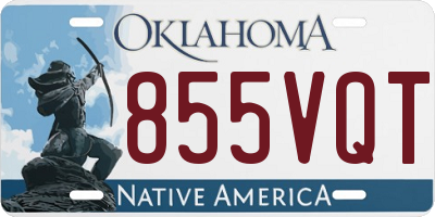 OK license plate 855VQT