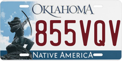 OK license plate 855VQV