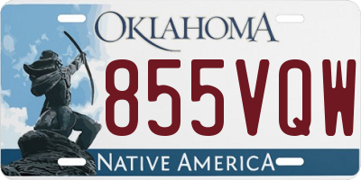 OK license plate 855VQW