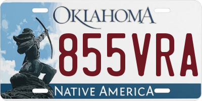 OK license plate 855VRA