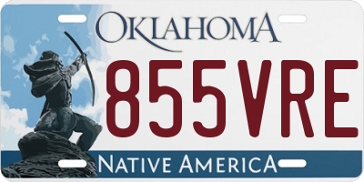 OK license plate 855VRE