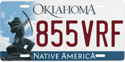 OK license plate 855VRF