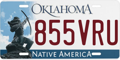 OK license plate 855VRU