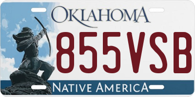 OK license plate 855VSB