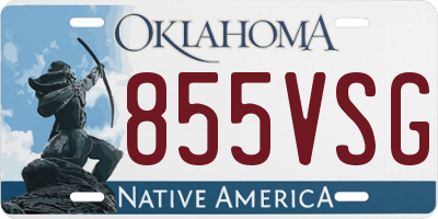 OK license plate 855VSG