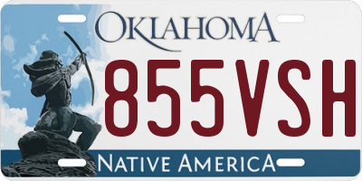 OK license plate 855VSH