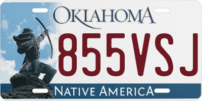 OK license plate 855VSJ