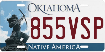 OK license plate 855VSP