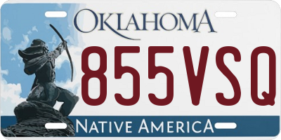 OK license plate 855VSQ
