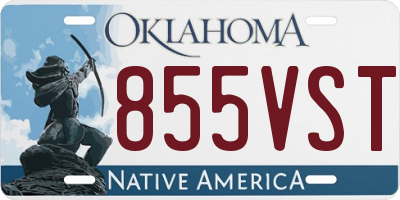 OK license plate 855VST