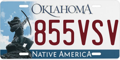 OK license plate 855VSV