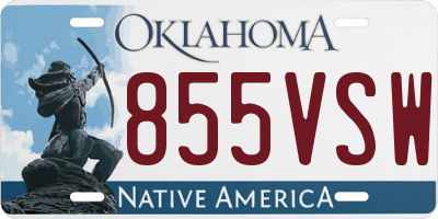 OK license plate 855VSW