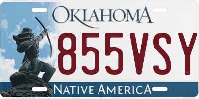 OK license plate 855VSY