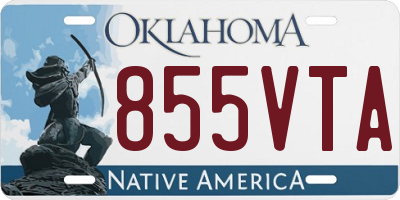 OK license plate 855VTA