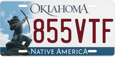 OK license plate 855VTF