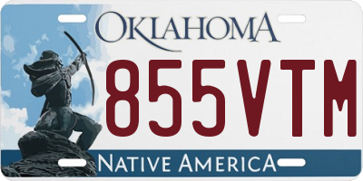OK license plate 855VTM