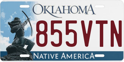 OK license plate 855VTN