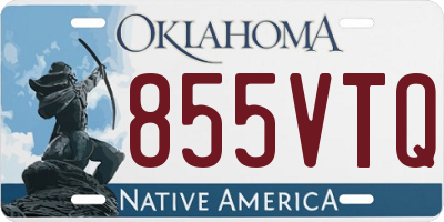 OK license plate 855VTQ
