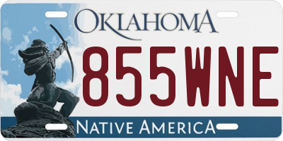 OK license plate 855WNE