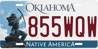 OK license plate 855WQW