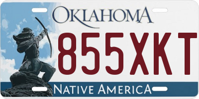 OK license plate 855XKT