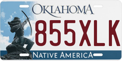 OK license plate 855XLK