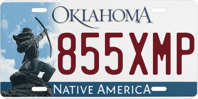 OK license plate 855XMP