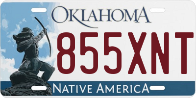 OK license plate 855XNT