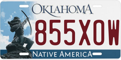 OK license plate 855XOW