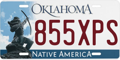 OK license plate 855XPS