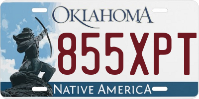 OK license plate 855XPT