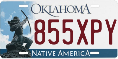 OK license plate 855XPY