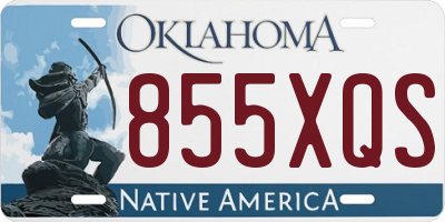 OK license plate 855XQS