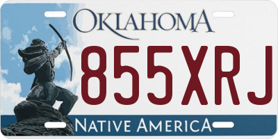 OK license plate 855XRJ