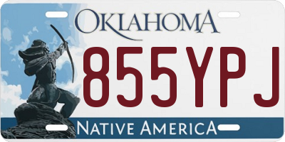OK license plate 855YPJ