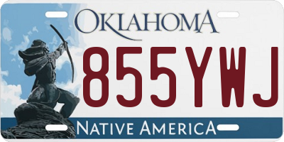OK license plate 855YWJ