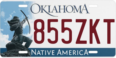 OK license plate 855ZKT