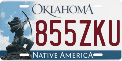 OK license plate 855ZKU