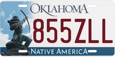 OK license plate 855ZLL