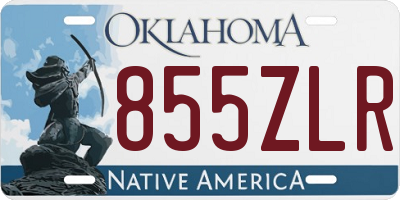 OK license plate 855ZLR