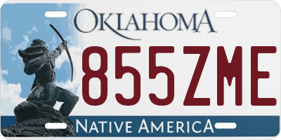 OK license plate 855ZME