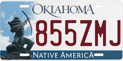 OK license plate 855ZMJ